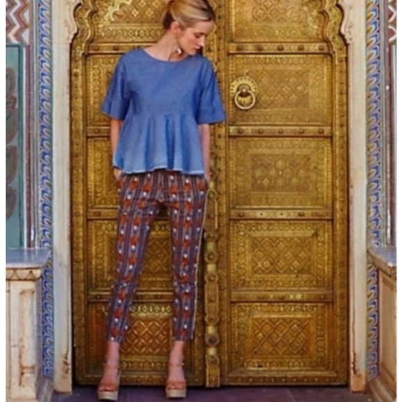 AG Adriano Goldschmied Chambray Pelpum Top - Picture 2 of 5